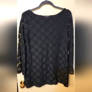 Black top ,long sleeves.